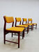 Chaises de salle à manger danoises vintage 'Orange elegance'