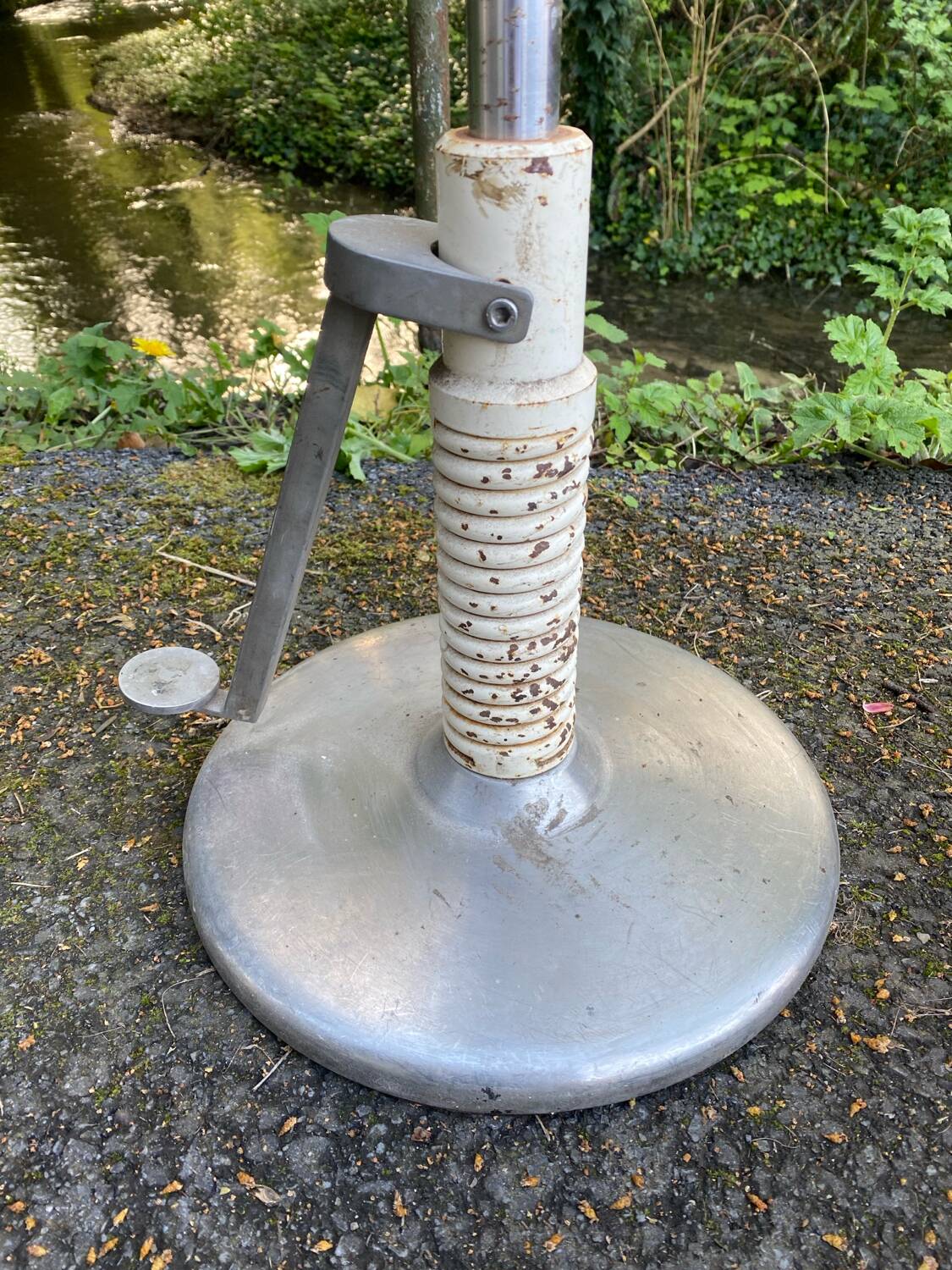 Vintage hydraulic industrial stool
