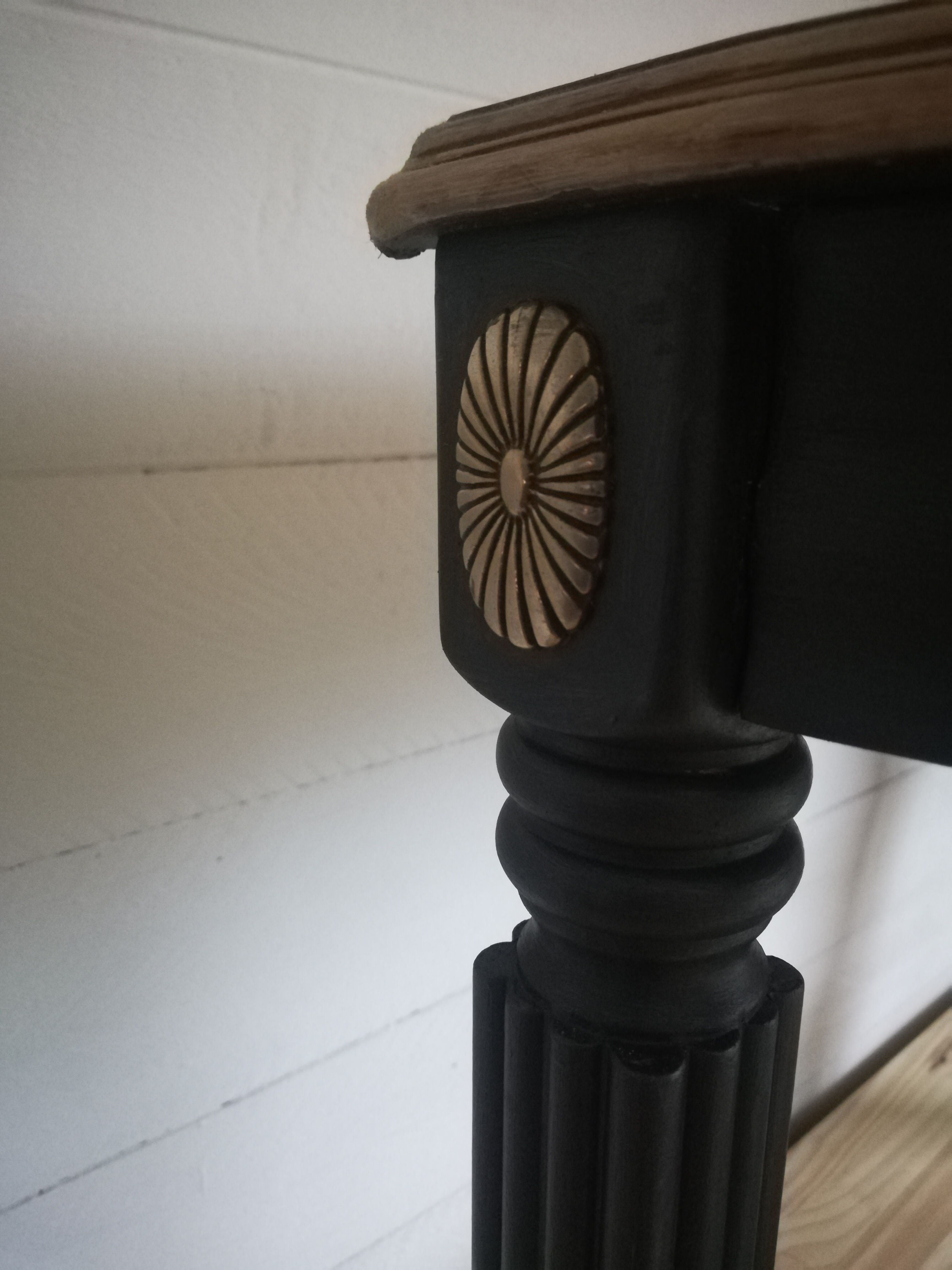 Small half-moon side table