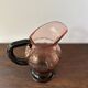 Pichet Art déco en verre rose et noir, années 20-30