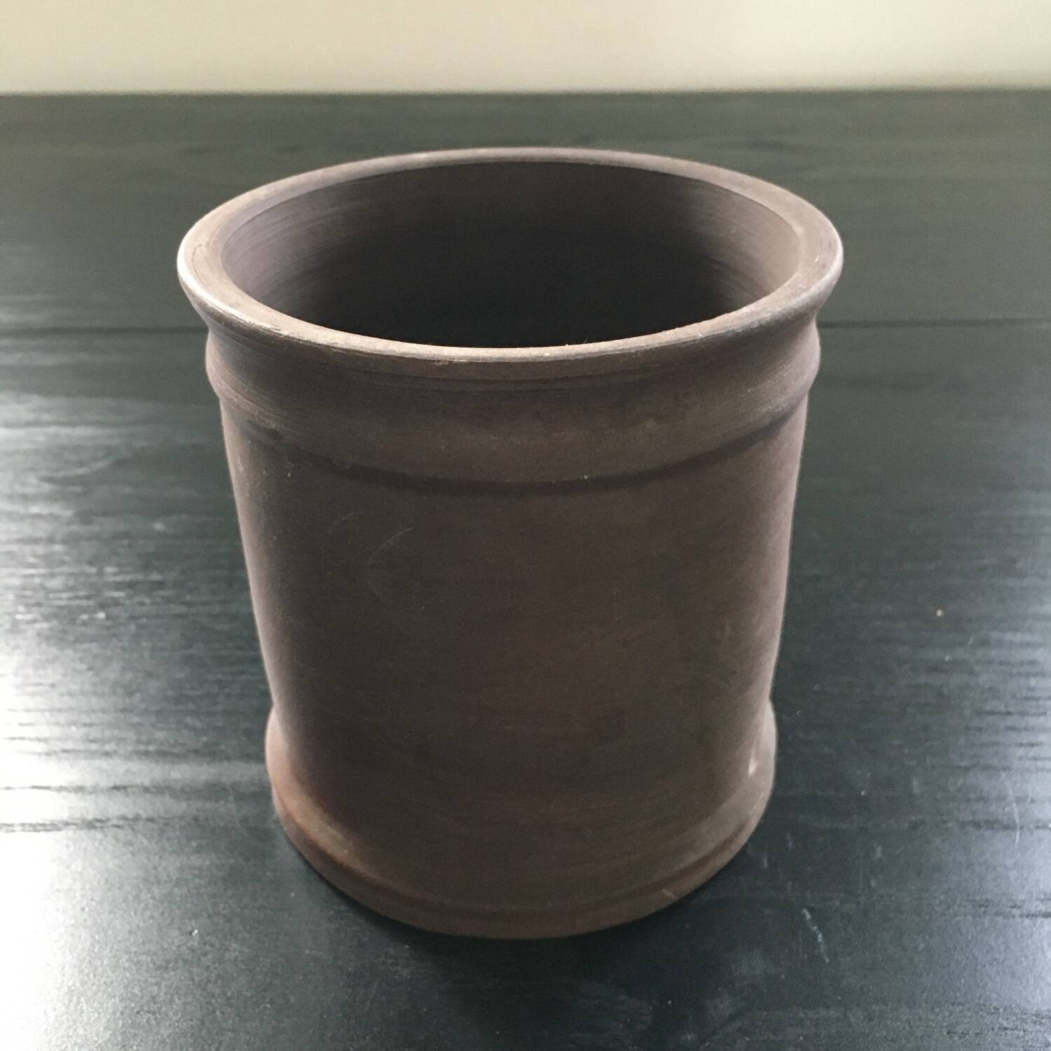 Dark brown flowerpot