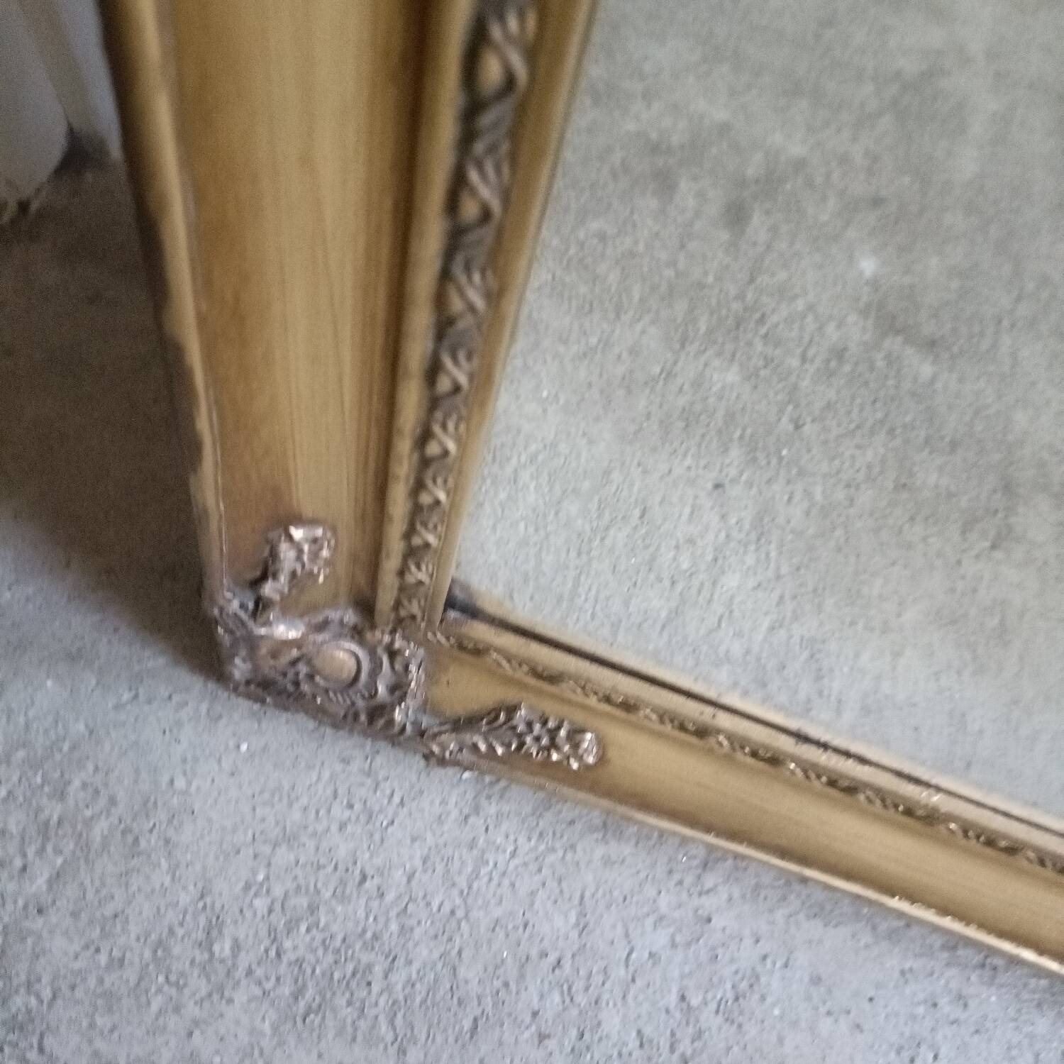 Large baroque style mirror, antique