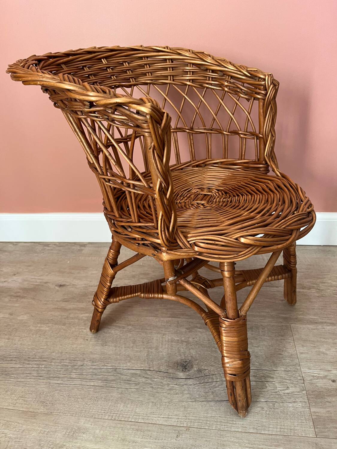 Petit fauteuil osier enfant