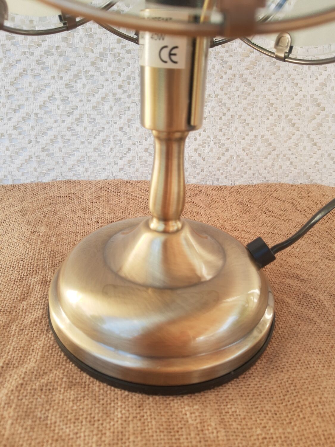 Touch table lamp vintage floral patterns