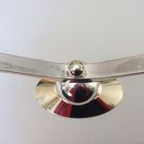 Candlestick in silver metal with 2 branches