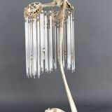 Lampe en Bronze et Pendeloques par H. Guimard, France, Art Nouveau, c. 1910