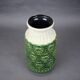 Large Mid-Century BAY Keramik Green Relief Vase, West Germany, 1970s