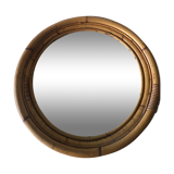 Vintage mirror in rattan - 51cm