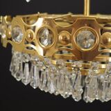 Lustre en laiton, design danois, années 1970, production : Danemark