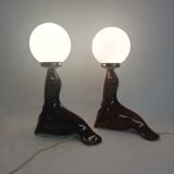Ceramic seal lamps with white opal crystal balloon