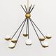Italian Brass Sputnik Chandelier In Stilnovo Style