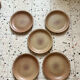 5 flat plates in stoneware