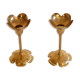 Pair of vintage Scandinavian brass candle holders 1960
