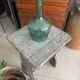 Tabouret en bois bleu vintage