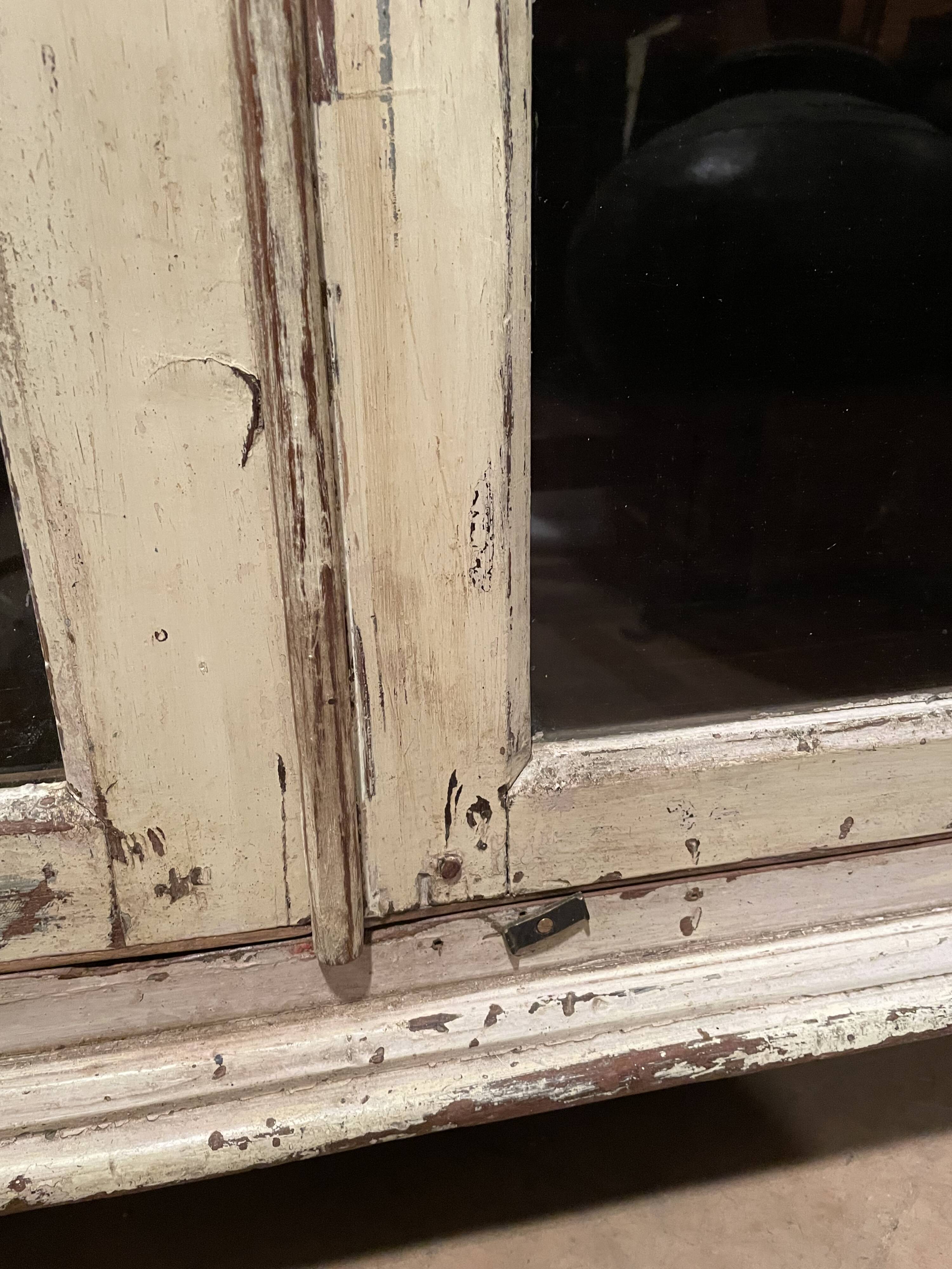 Beige lacquered teak sideboard