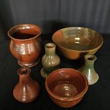 Set of ceramics, vases, soliflores and bowls