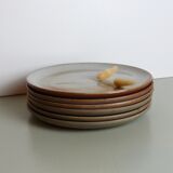 Set of 6 dessert plates Grès du Marais