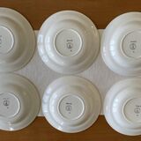 6 large antique deep plates in Saint-Amand earthenware (Nord)