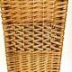 Vintage braided wicker bread hutch