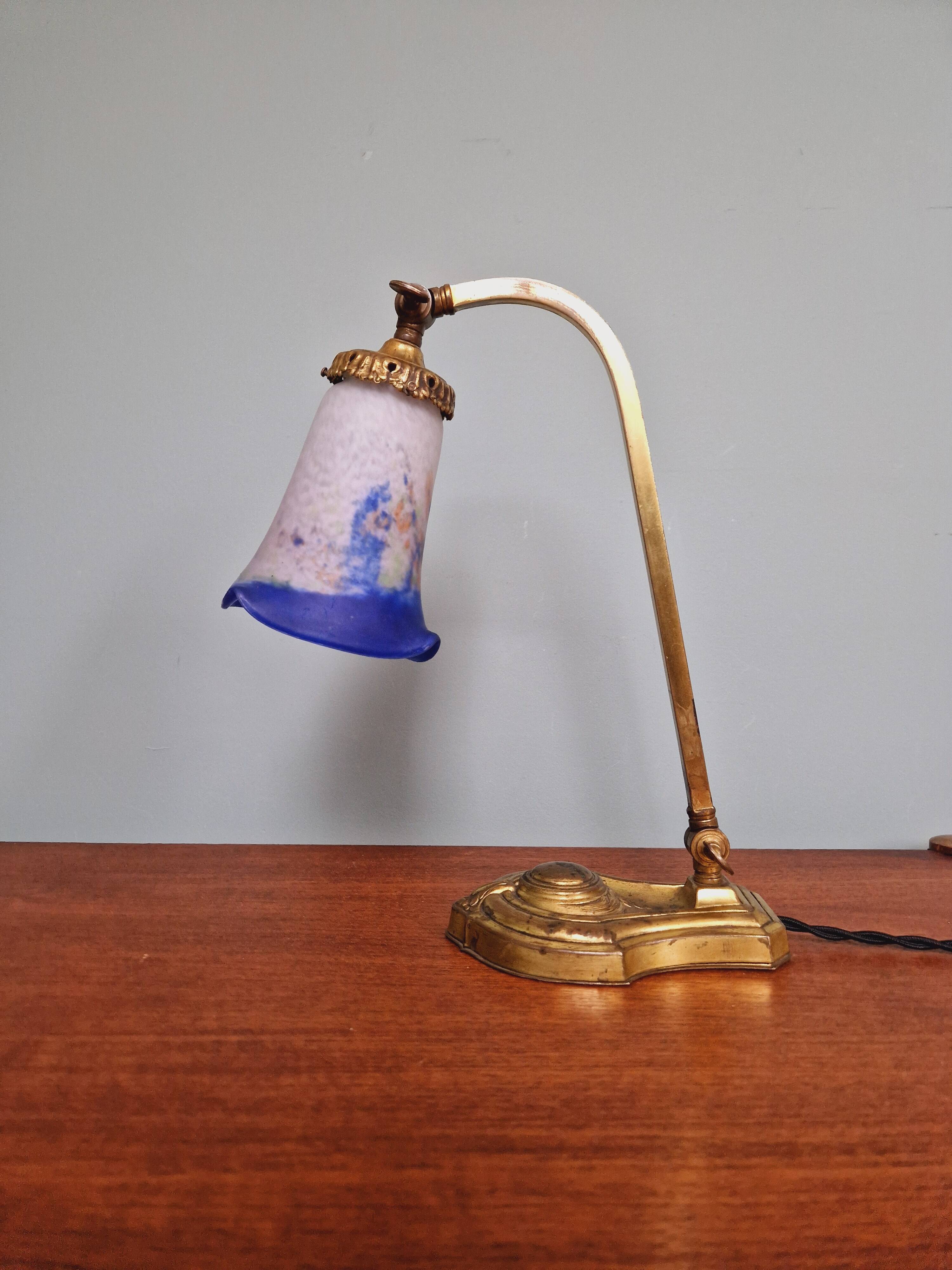 Art Deco desk lamp signed Noverdy France