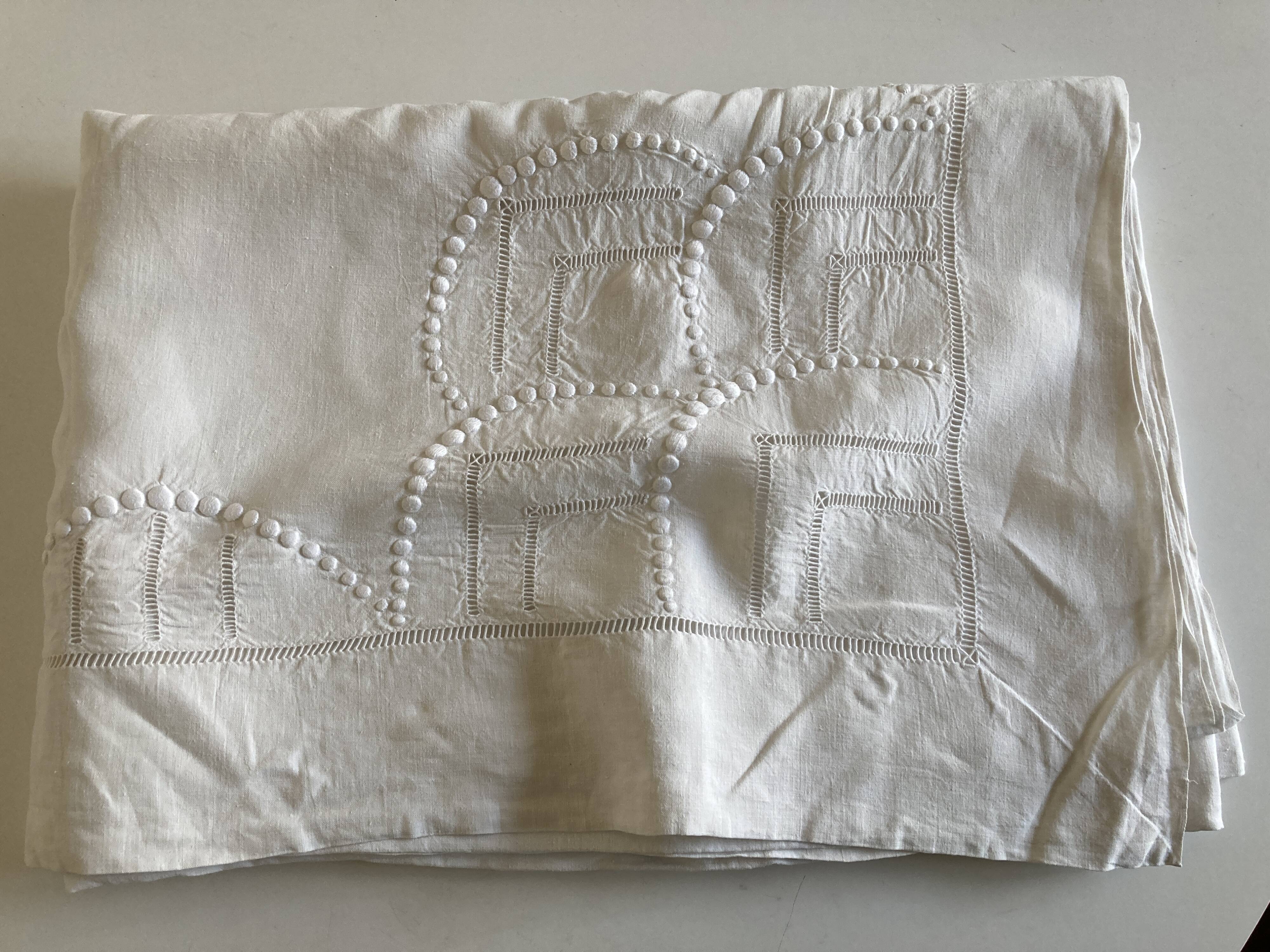 Cloth sheet linen linen reserve days and peas without monogram