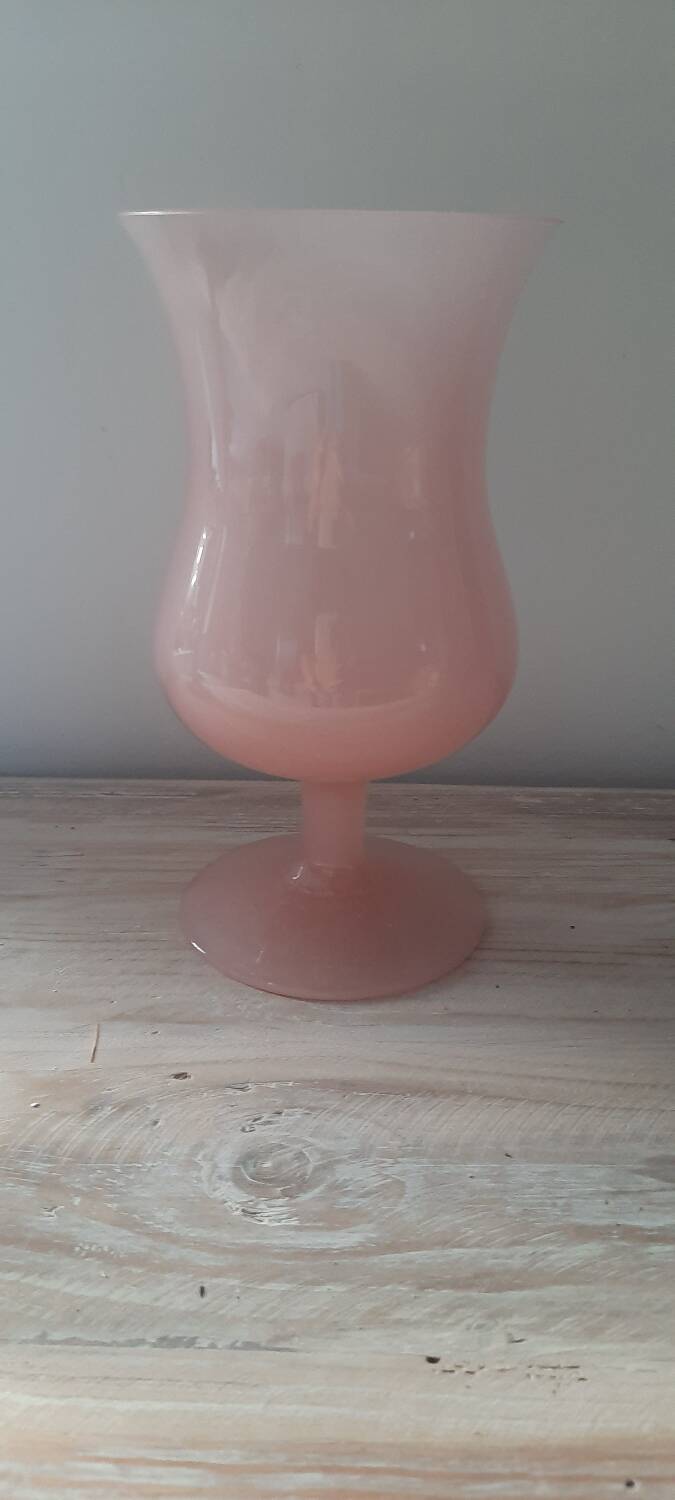Antique pink opaline vase