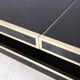 Brass and lacquered glass coffee table, circa 1979