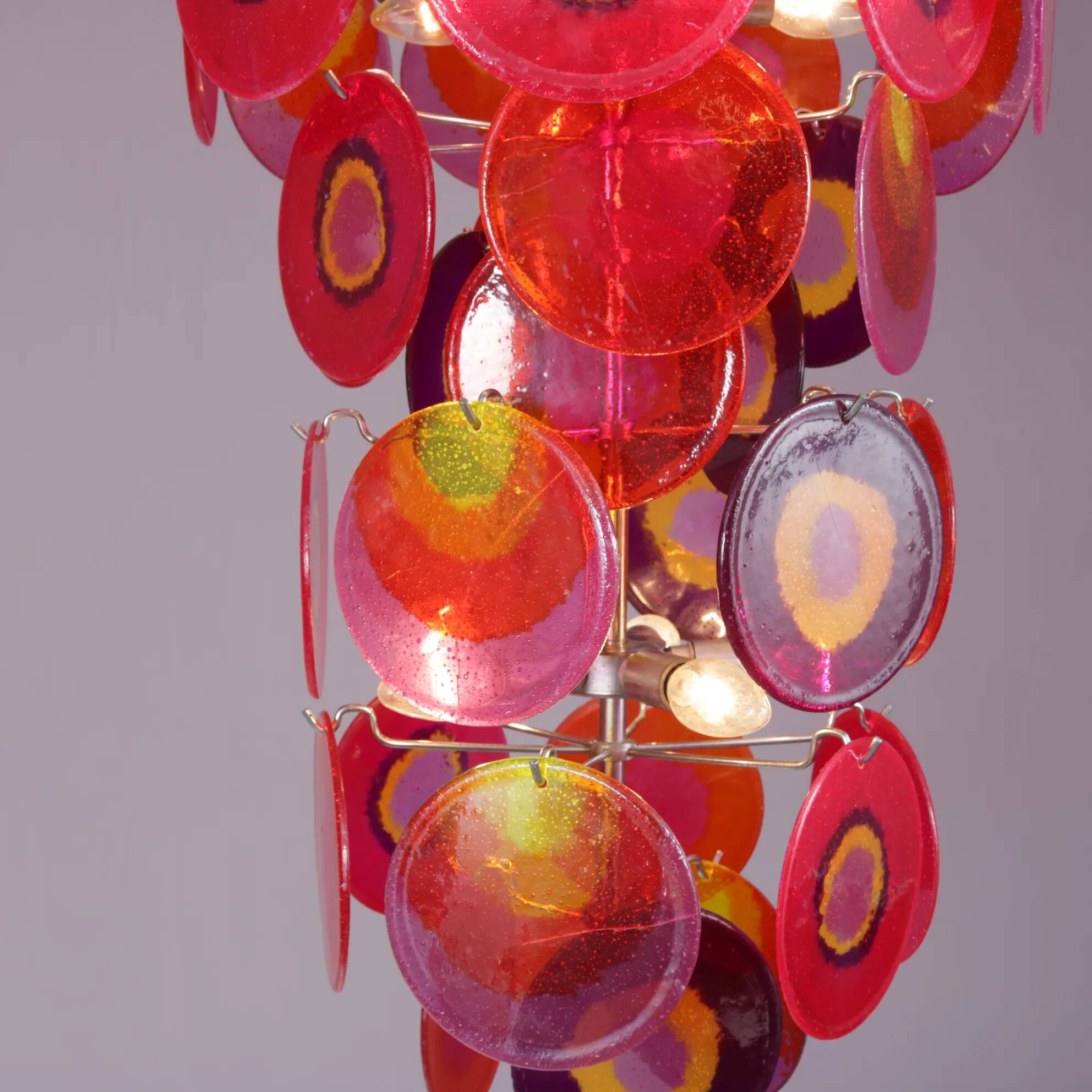 1970s disk chandelier by Aro Leuchten Germany