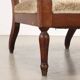Antique Louis-Philippe armchair in walnut and fabric, Italy, 19th century