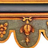 Antique full-length wall mirror in carved wood