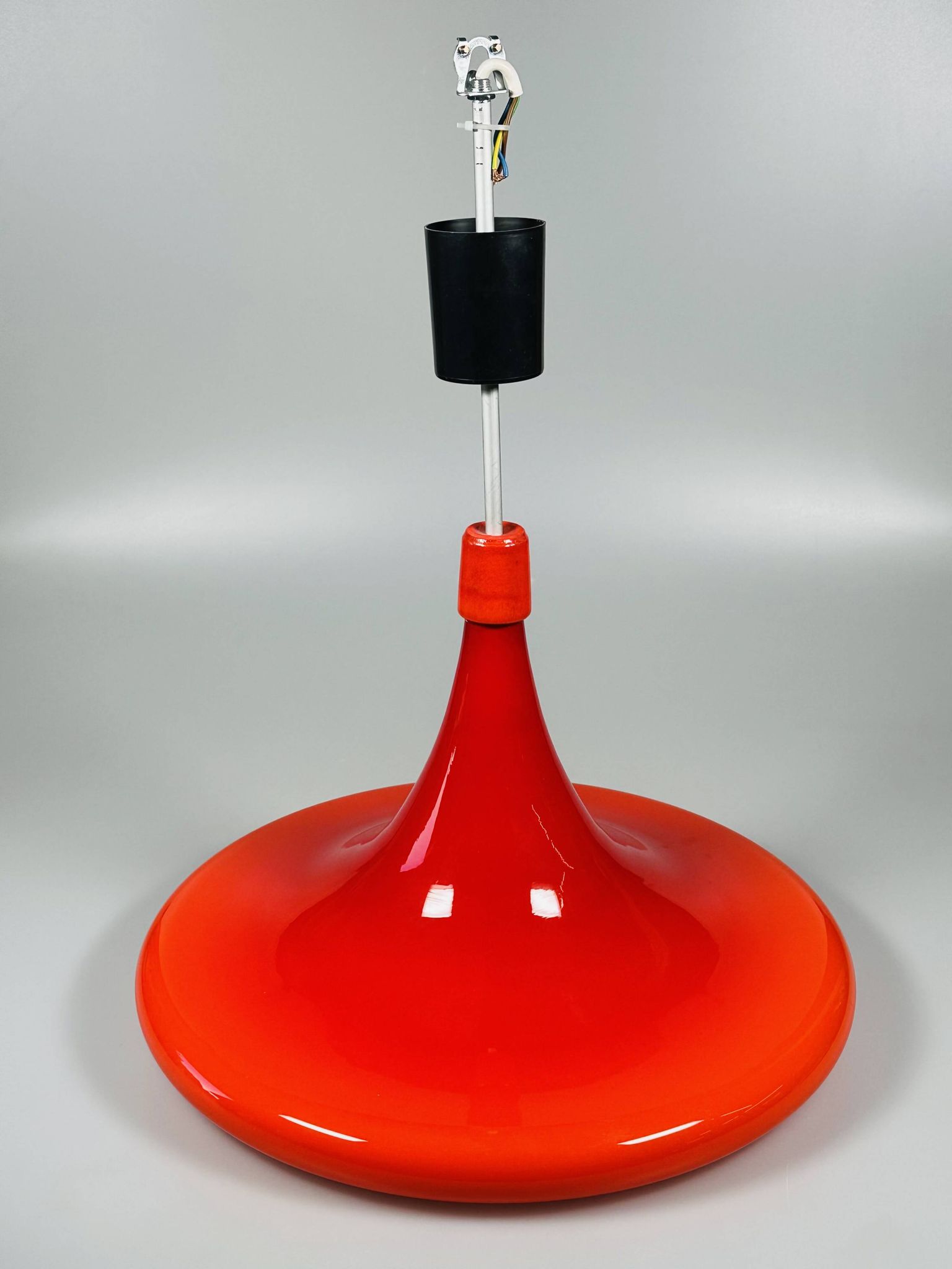 1960s/70s UFO Ceiling Lamp Hanging Lamp by Doria Leuchten Glass Space Age