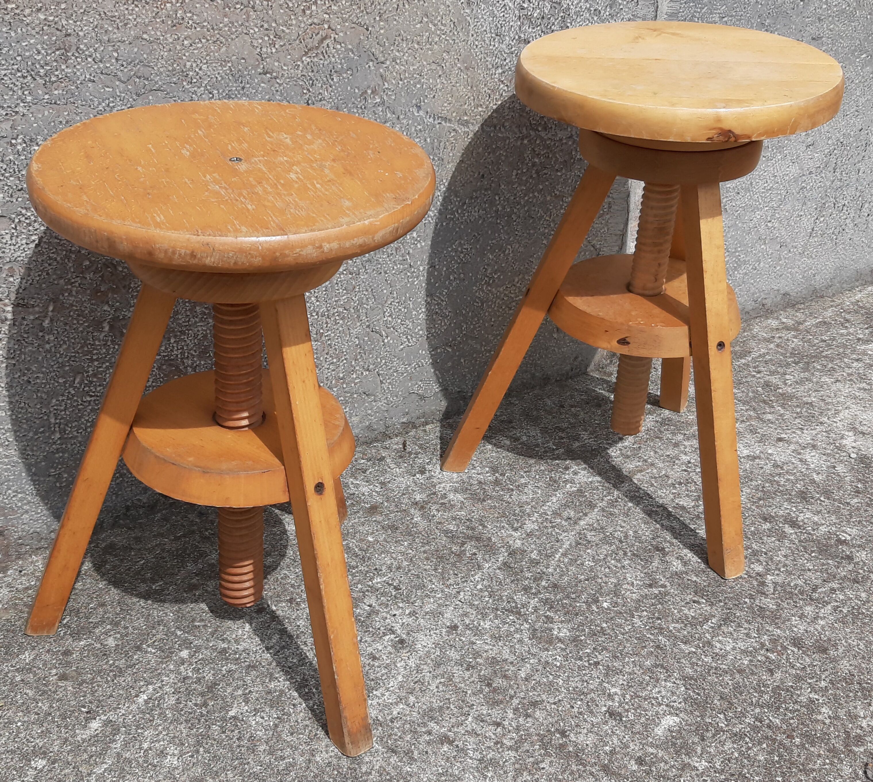Pair of screw stools