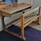 Double school desk in wood and metal 1920 – very good condition