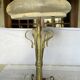 Vintage metal/glass mushroom table lamp