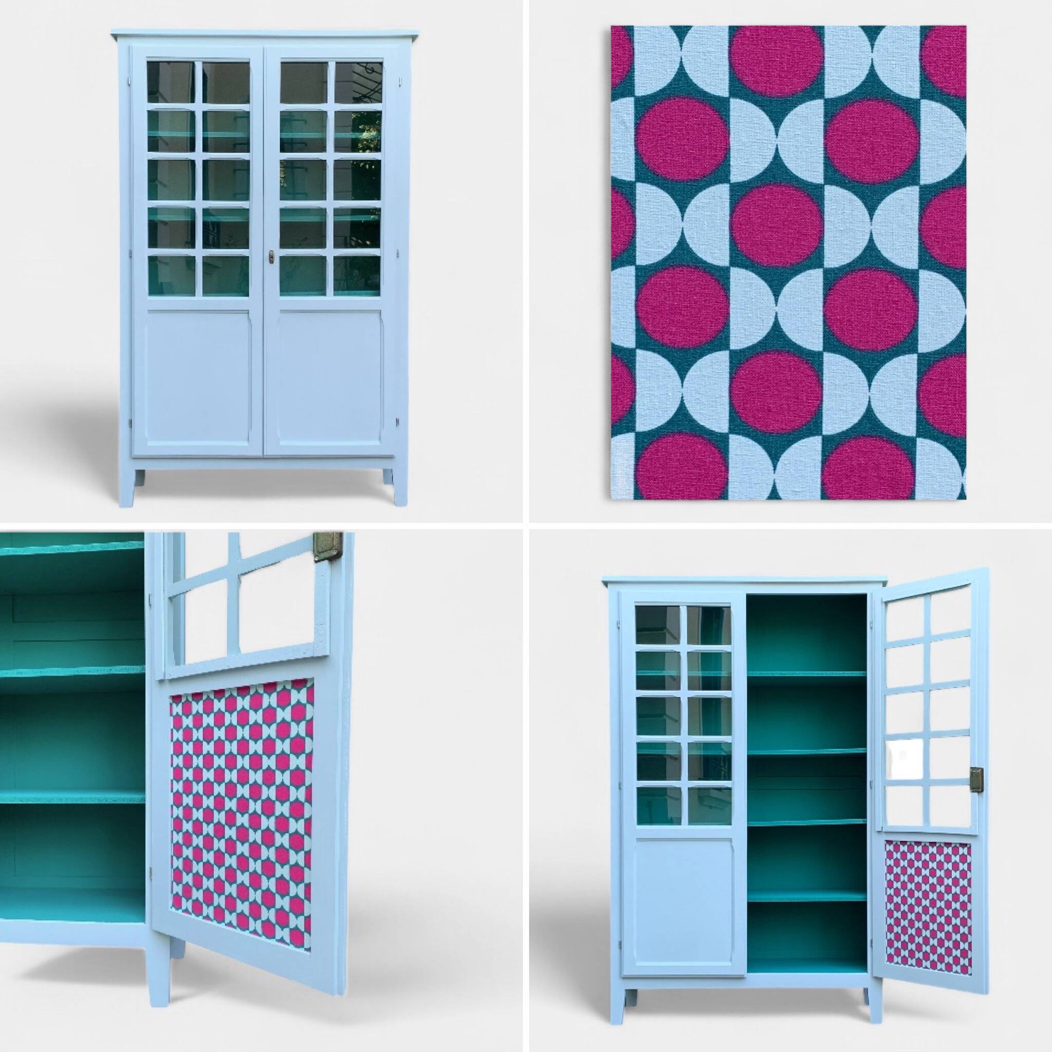 Vintage 1960s Parisian glass cabinet