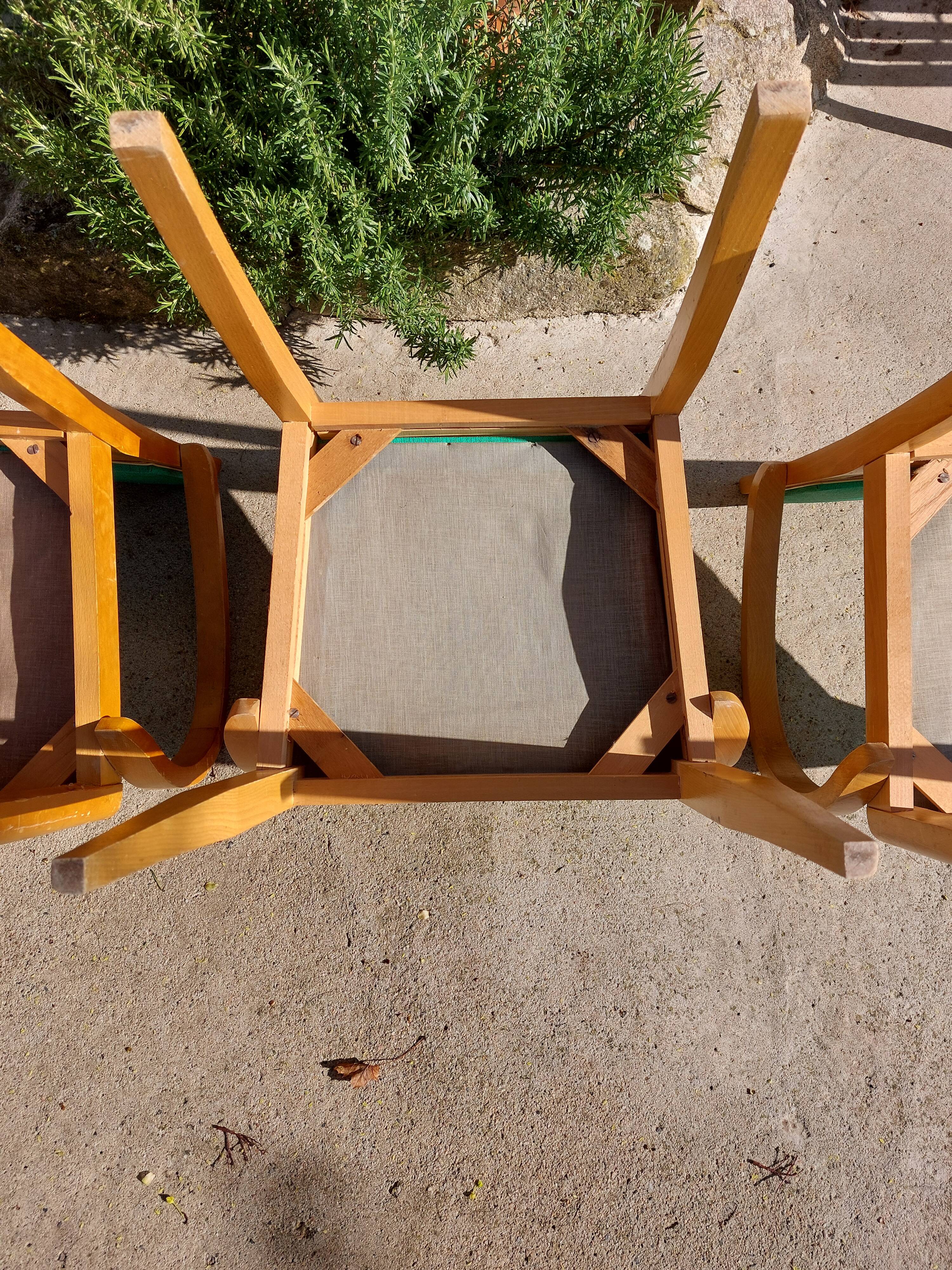 3 vintage design bridge armchairs, rounded armrests