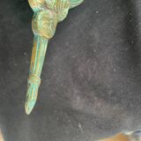 Art Deco wall light, opaline, white, marbled