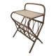 Vintage rattan side table with magazine rack