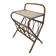 Vintage rattan side table with magazine rack