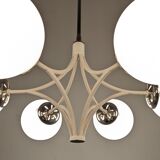 Space age chandelier with 6 lights of the 50s/60s