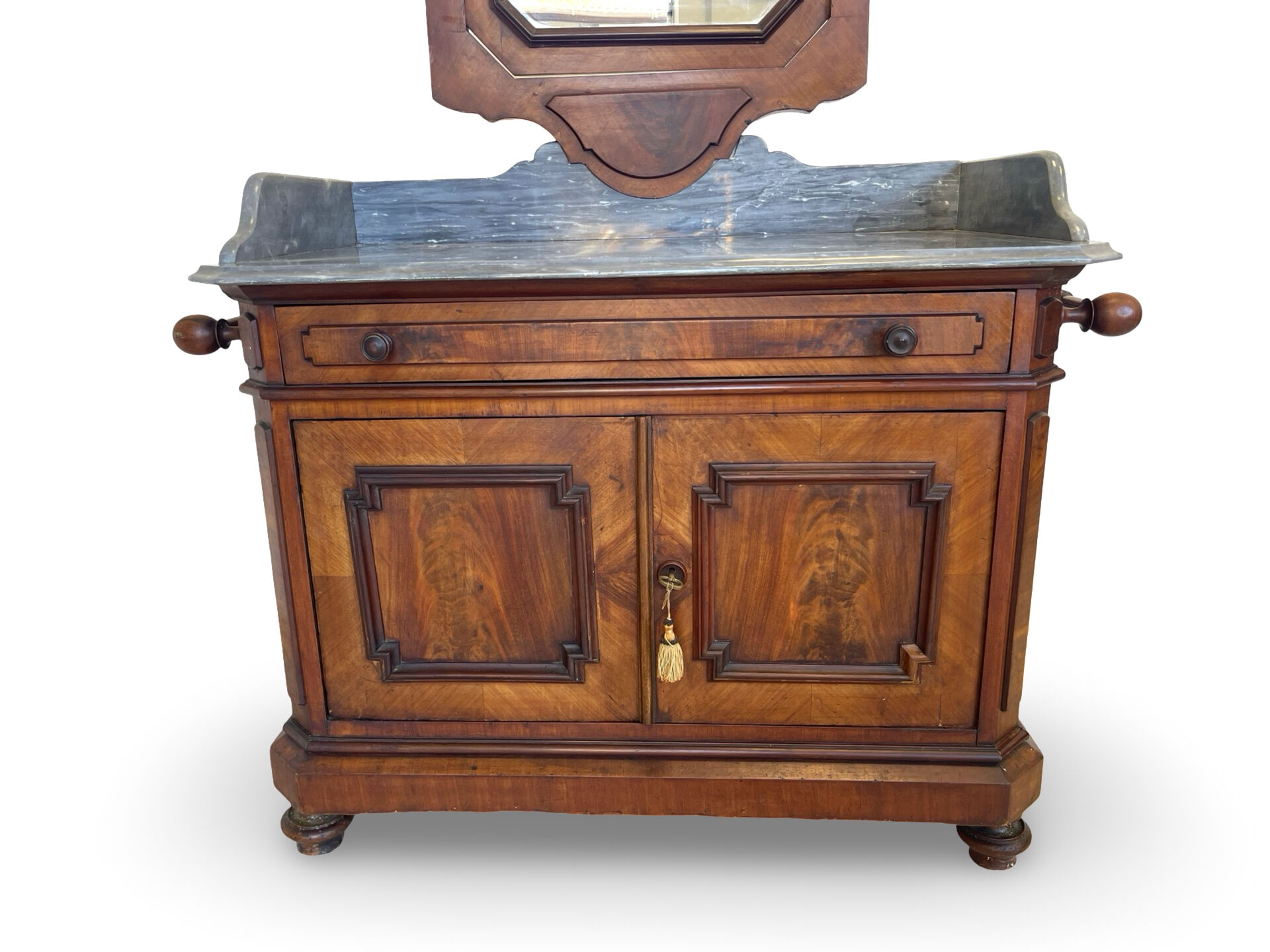 The antique walnut vanity , 19th century