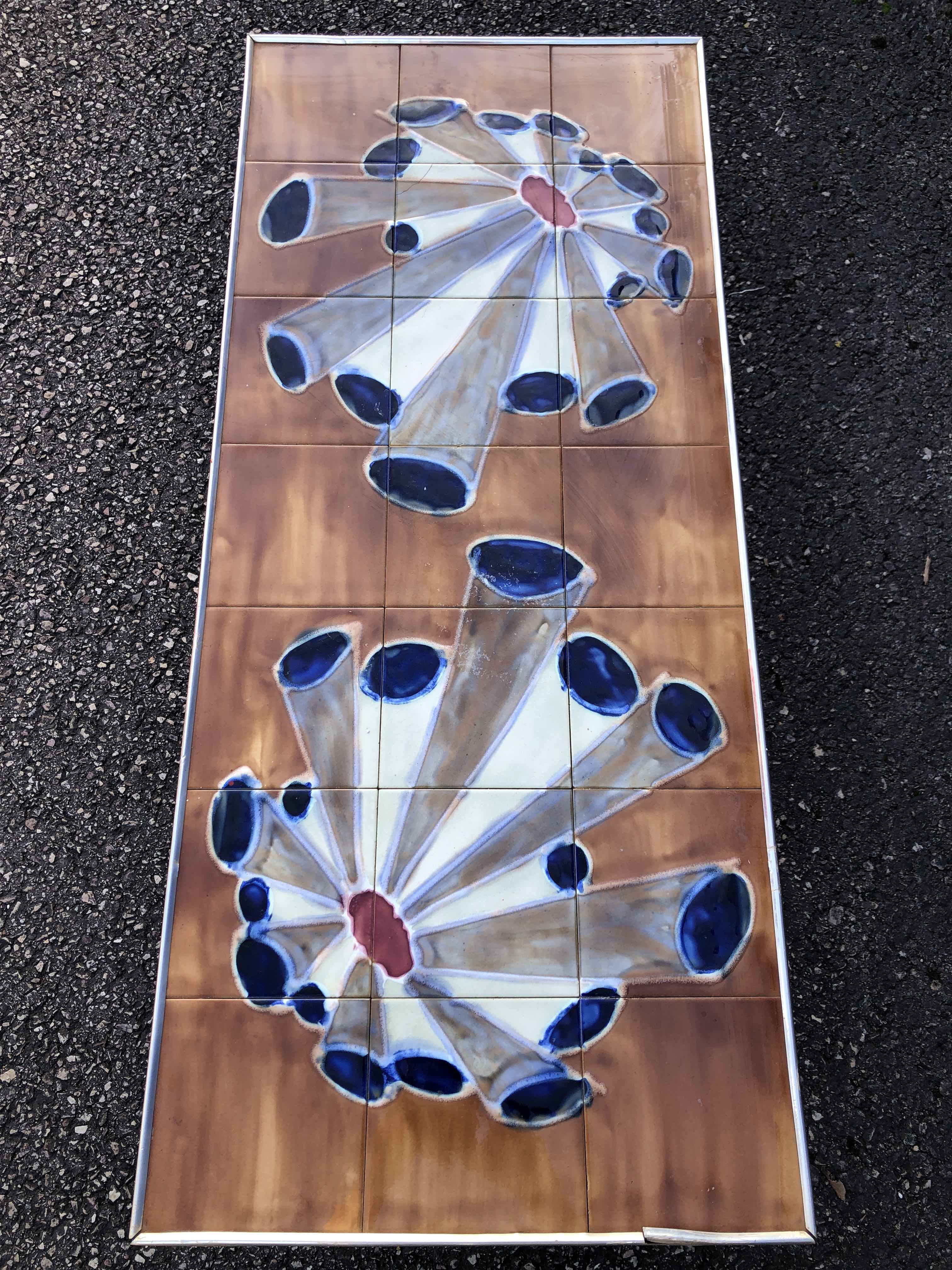 Vintage ceramic coffee table 60s