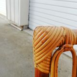 4 chaises en rotin