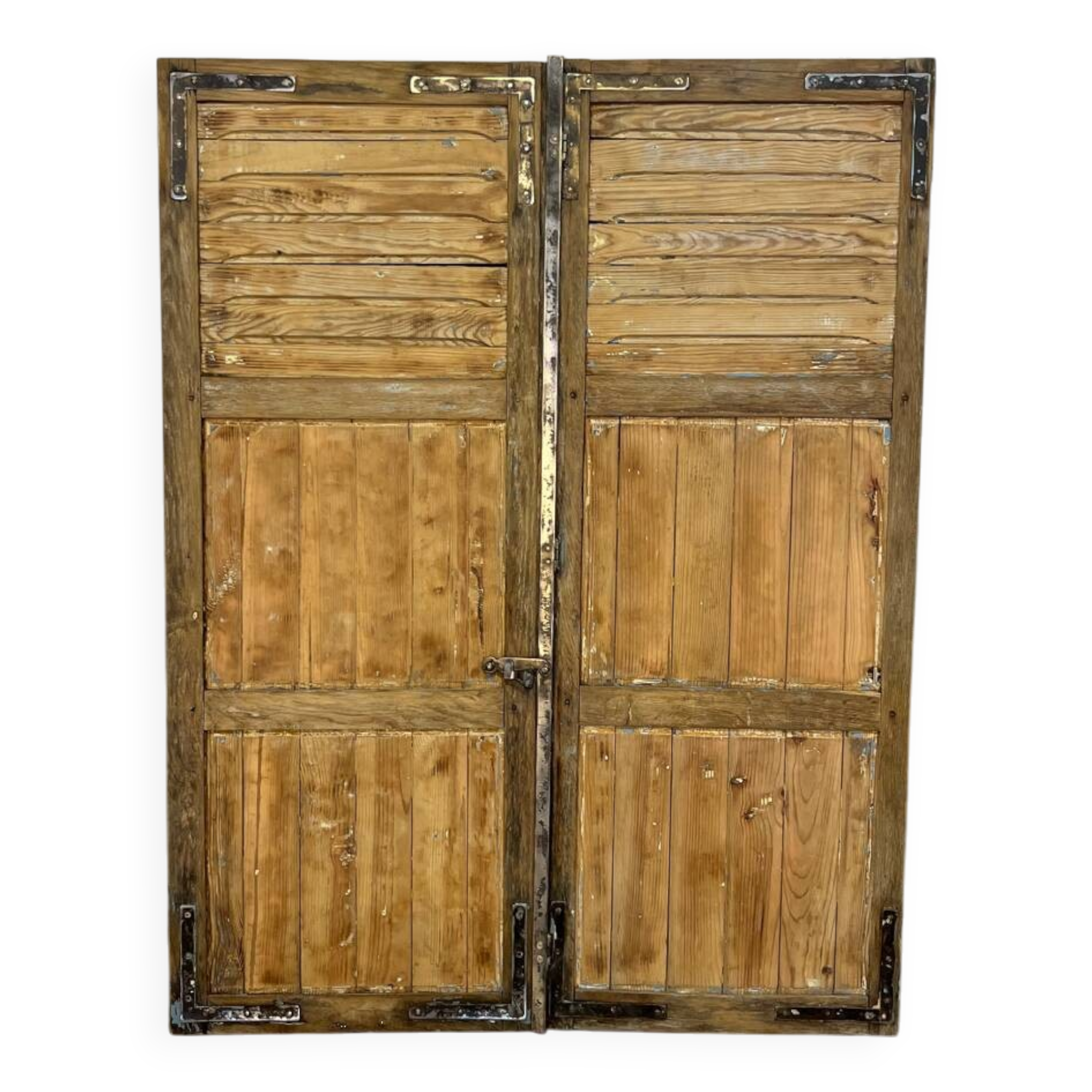 Weathered pine shutters