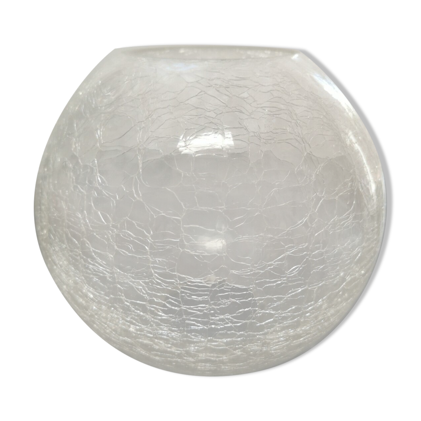 Old lampshade glass ball globe granité 1950