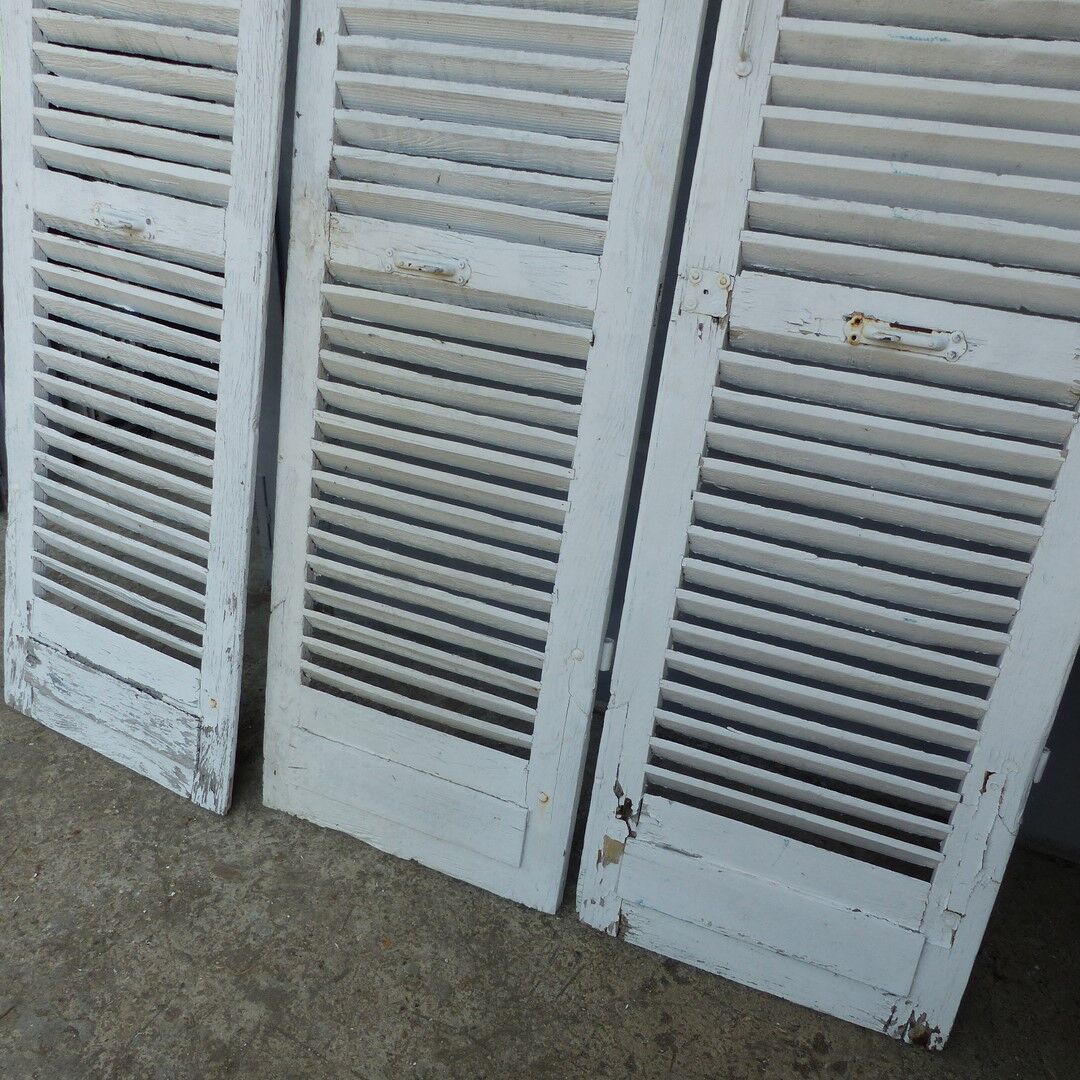 Set of 3 old shutters wooden shutters huteur 268 cm