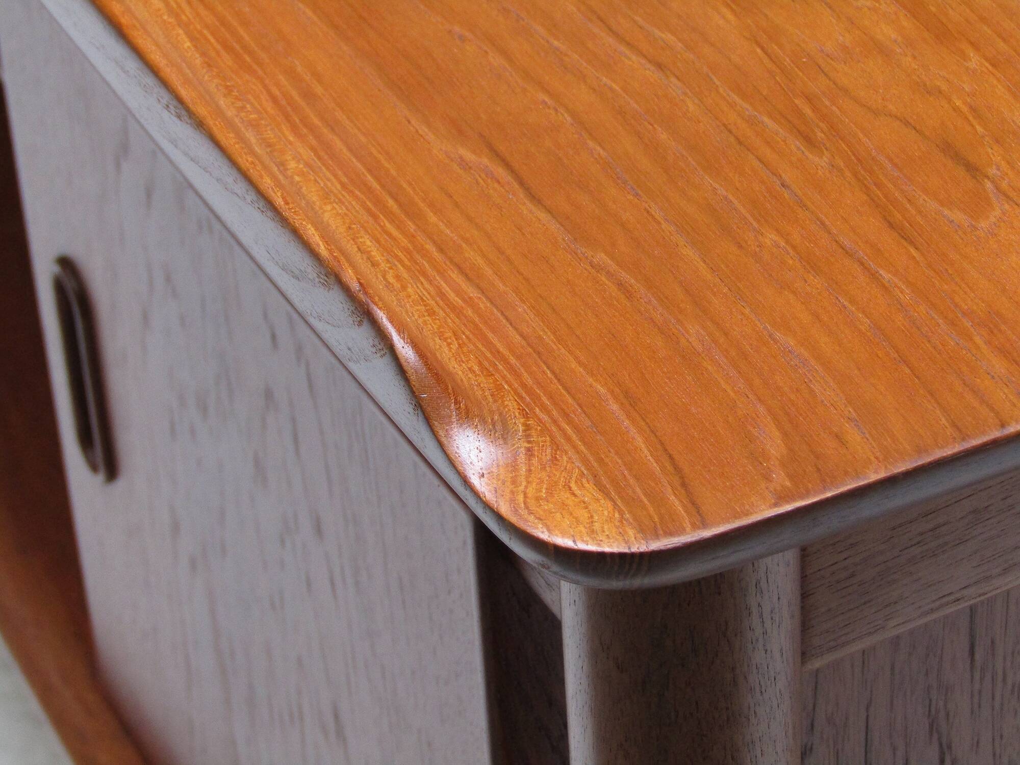 Sculpted 1960s Danish Desk in Teak by Svend Aage Madsen