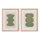 Duo de tableaux abstraits - 30x40cm - peintures sur papier - signées Eawy
