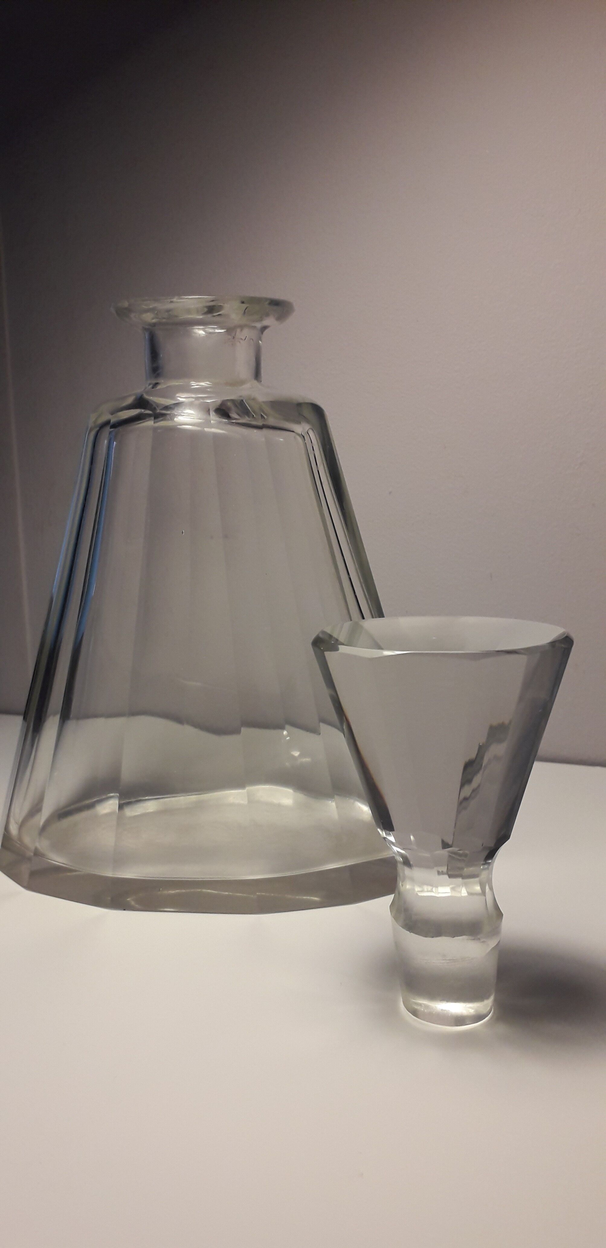 Bohemian glass bottle