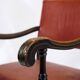 Set Of 2 Antique Armchairs Made In Oak & Red Leather From 1930s